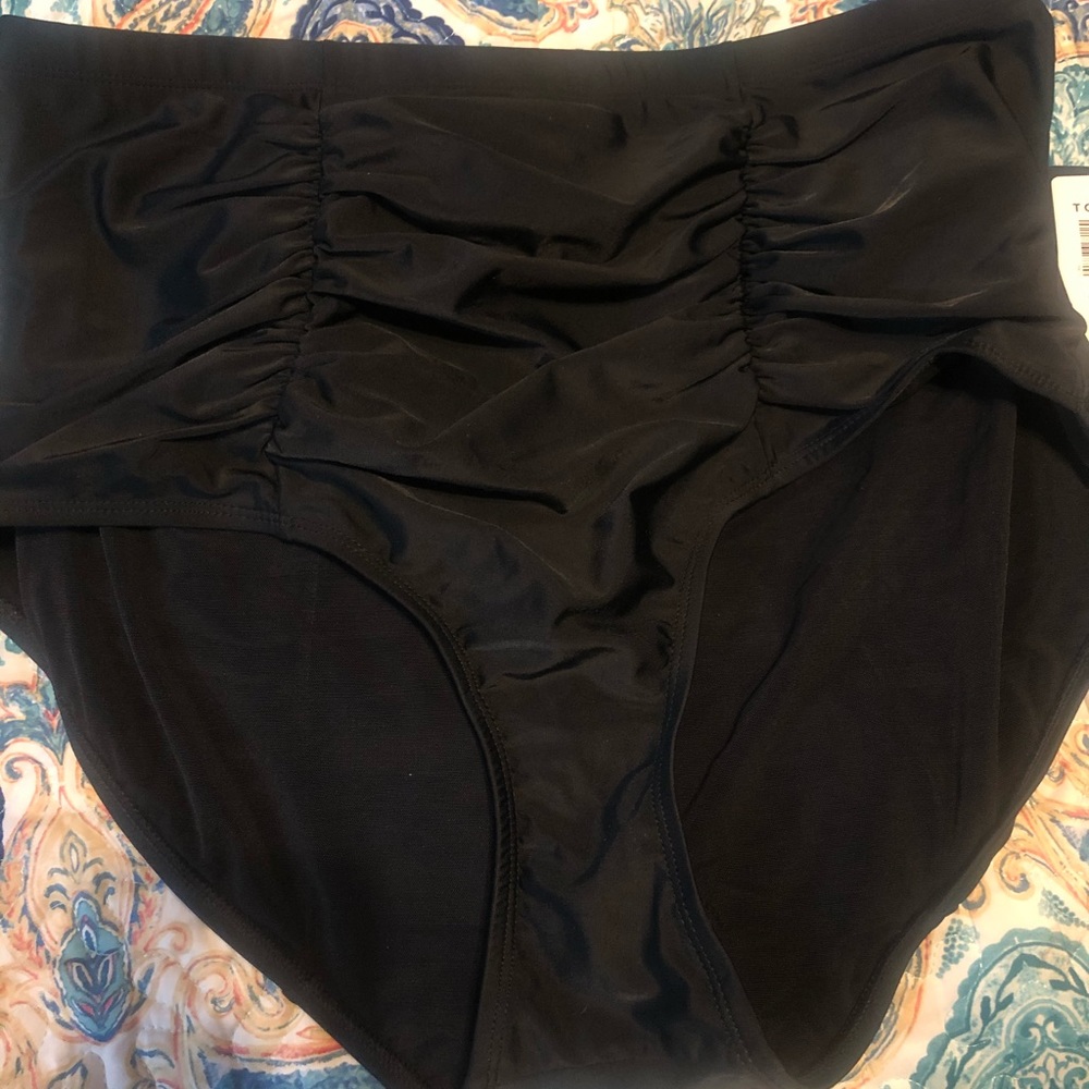 TORRID HIGH WASTED BLACK SWIMSUIT BOTTOMS